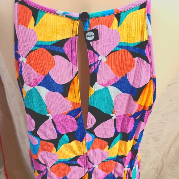 Eidon by Body Glove Sarah Dress in Lagoon/Tropical Paradise print, size Small - Picture 3 of 5